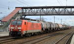 DB Cargo AG [D] mit  189 004-5  [NVR-Nummer: 91 80 6189 004-5 D-DB] und gemischtem Güterzug Richtung Rbf Seddin am 21.01.21 Bf.