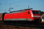 189 051-8 stand am 14.09.07 mit dem plan. Gterzug von Aalen nach Stuttgart HBF auf Gleis 7 des Aalener Bahnhofs.