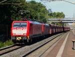 189 036 und Schwesterlok mit Erzzug Hansaport - Peine/Salzgitter in Dedensen=Gümmer, 30.07.2024