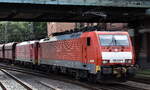 DB Cargo AG, Mainz mit der Doppeltraktion  189 049-0  [NVR-Nummer: 91 80 6189 049-0 D-DB] +  189 038-3  [NVR-Nummer: 91 80 6189 038-3 D-DB] und einem Ganzzug Selbstentladewagen (für