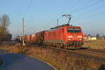 Am Morgen des 05.12.24 führte 189 007 einen gemischten Güterzug durch Wittenberg-Labetz Richtung Falkenberg(E).