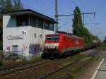 BR 189 066-4 mit Flach.- und Kesselwagen nach Langendreer,von da geht es weiter nach Hamm zum Rangierbahnhof.(14.05.2008)