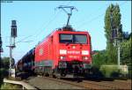 189 042 mit einem Autozug Richtung Aachen West am Esig Geilenkirchen 19.6.2009