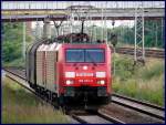 189 072-2 & 189 046-6 kommt mit dem  Lumpi  aus Mukran.  Stralsund am 23.06.07 