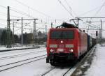 189 009-4 fhrt in Berlin Schnefeld Flughafen am 04.02. zum Personalwechsel ein.