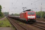 189 075-5 mit einem gemischten Gterzug in Dsseldorf-Rath am 15.05.2010