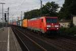 Durchfahrt Hamburg Harburg der 189 010-2 mit Containern Richtung Hamburg Hafen am 09.08.2012