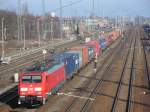 Am 09.03.2014 kam 189 017 mit einem Containerzug durch Stendal und fuhr weiter Richtung Wittenberge.