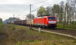 DB Schenker 189 078 mit Rail Cargo Austria ÖBB wagen Richtung Niederlande. 06-04-2014