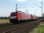 DB Schenker Rail 189 088-8 mit gemischten Güterzug am 23.07.14 bei Walluf
