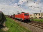 Gemischter Güterzug in Richtung DF. mit der 189 013-6, aufgenommen in Cossebaude am 08.05.2015