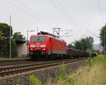189 059-9 mit gemischtem Güterzug in Fahrtrichtung Süden. Aufgenommen in Ludwigsau-Friedlos am 26.07.2014