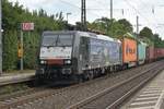 Auch am Samstag kommt die Bayernhafen 189 281 von MRCE mit einem Klv durch Bonn-Mehlem gen Bonn Hbf gefahren.8.7.2017