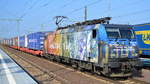 LTE Netherlands B.V. mit der MRCE Dispo  Vincent van Gogh   ES 64 F4-206  [NVR-Number: 91 80 6189 206-6 D-DISPO] und KLV/Container-Zug Richtung Rotterdam am 21.03.19 Magdeburg Hbf.