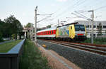 189 920 (damals für DBAutoZug im Einsatz) mit einem Autoreisezug nach Verona.// Köln-Deutz // 8. Juni 2008