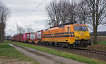 Rotterdam Rail Feeding Lokomotive E 189 091 am 23.01.2021 in Boisheim.