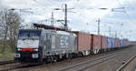 European Railway Carrier sp. z o.o., Wrocław [PL] mit der MRCE Dispo  ES 64 F4-805  [NVR-Nummer: 91 80 6189 805-5 D-DISPO] und Containerzug am 13.04.21 Bf. Saarmund.