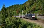 189 283 mit einem Kesselzug am 15.09.2023 bei Ingling.