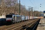 MRCE 189-209 mit Containerzug in Köln Süd, Februar 2019.