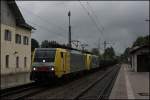 E189 914RT und E189 912RT schleppen einen Stahlzug von Mnchen zum Brenner. (04.08.2009)