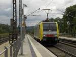 E 189 911 RT durchfuhr am 02.07.2005 den 100 Jahre alten Bahnhof Veitshchheim.