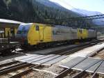 189 901RT von Lokomotion mit einen Stahlzug nach Italien im Bahnhof Brenner am 06.09.2010