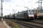Dieser Siemens-Lokzug (189 111 + 189 108 + 189 935 PCT + 189 104) kam von der Klner Sdbrcke und fuhr in Gremberg ein.