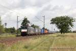 ES 64 F4 - 998 (ERS Railways) fhrt am 11. Juli 2012 um 10:37 Uhr mit einem Gterzug durch Wiesental