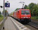 189 801-4 (WLE 81) kam am 27.05.2013 mal mit dem Warsteiner-Zug über die KBS 613.
