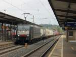 MRCE Dispolok ES 64 F4-086 ( 189 986-3 ) bei der Durchfahrt durch den Bahnhof Ansbach am 30.