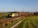 Die 189 903 mit einem Schiebewandwagenzug am 16.10.2016 unterwegs bei Teisendorf.