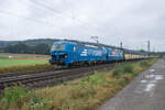 192 061-0 u.192 015-6 sind am 12.09.2024 mit einem Autozug in Richtung Süden unterwegs,gesehen bei Kerzell.