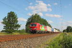 Die 193 357 mit einem KLV-Zug am 14.06.2020 in Nassenheide.