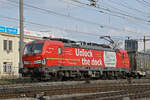 Siemens Vectron 193 342-3 der DB durchfährt am 23.02.2023 den Bahnhof Pratteln.