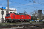 Siemens Vectron 193 321-7 der DB durchfährt am 22.03.2023 solo den Bahnhof Pratteln.