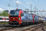 Doppeltraktion, mit den Loks 193 478-5 und 193 463-7 durchfahren den Bahnhof Pratteln. Die Aufnahme stammt vom 18.07.2018.