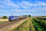 193 793 mit einem Kesselzug am 08.08.2019 bei Strasskirchen. 