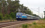 193 297 sepplte mit dem EC 173 von Hamburg nach Budapest am 07.09.19 durch Marxdorf Richtung Dresden.