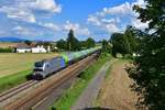 193 993 mit einem Kesselzug am 14.08.2019 bei Stephansposching. 