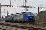 Doppeltraktion, mit den Loks 193 494-2 und 193 717-6 durchfährt den Bahnhof Pratteln. Die Aufnahme stammt vom 13.11.2020.