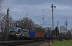 Am 06.01.2021 zog RFO 193 623 den Duisburg-shuttle nach Duisburg-Ruhrort Hafen durch Wesel. 