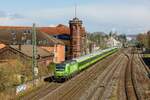 193 604 mit Flixtrain nach Aachen bei der Durchfahrt in Wuppertal Unterbarmen, am 23.03.2024.