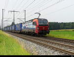 SBB - Lok 91 80 6 193 464-5 mit Güterzug unterwegs bei Lyssach am 2024.06.29