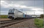 Railpool  Vectron  193 805, welcher seit einiger Zeit von der Wiener Lokalbahn Cargo (WLC) angemietet wurde, fhrte am 14.09.2013 den Touax-SLGAG 41389 von Spielfeld nach Hegyeshalom.