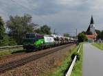 Die 193 832 mit einem Autozug am 24.08.2014 unterwegs bei Hausbach.