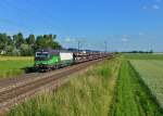 193 223 mit einem Autozug am 24.06.2015 bei Plattling. 