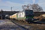 Lokomotive 193 229 mit Güterzug am 17.01.2016 in Bottrop.