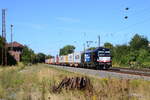 X4E-605 mit einem Containerzug am 07.09.2016 in Banteln