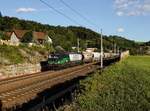 Die 193 225 mit einem Getreidezug am 16.07.2017 unterwegs bei Wernstein.