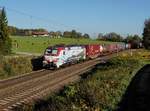 Die 193 773 mit einem KLV-Zug am 14.10.2017 unterwegs bei Vogl.